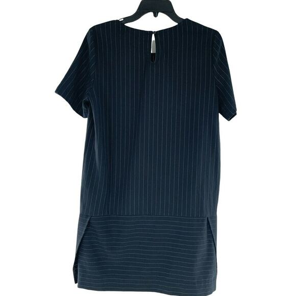 Pleione Dress Womens Size Small Short Sleeves Striped Back Keyhole A-Line Casual - Picture 1 of 9